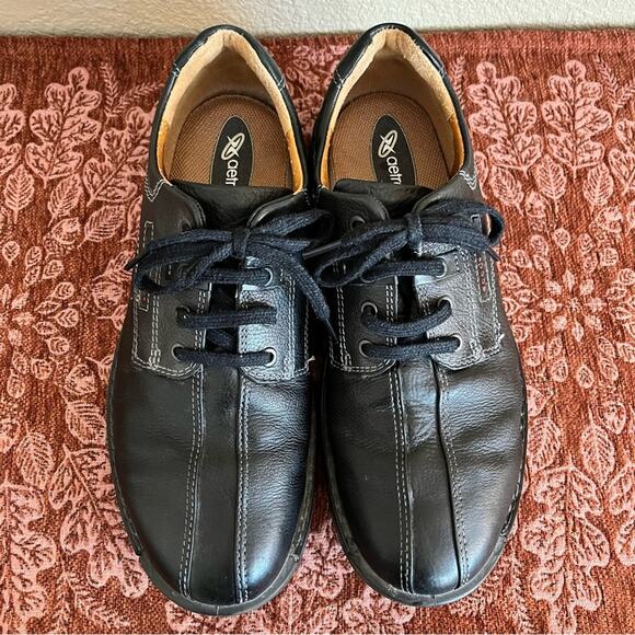 Ecco Mens Shock Point Black Leather Lace Up Comfort Oxford Shoes EU Size 44 main image 6